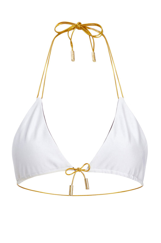 White/Chocolate Reversible Thongkini Top