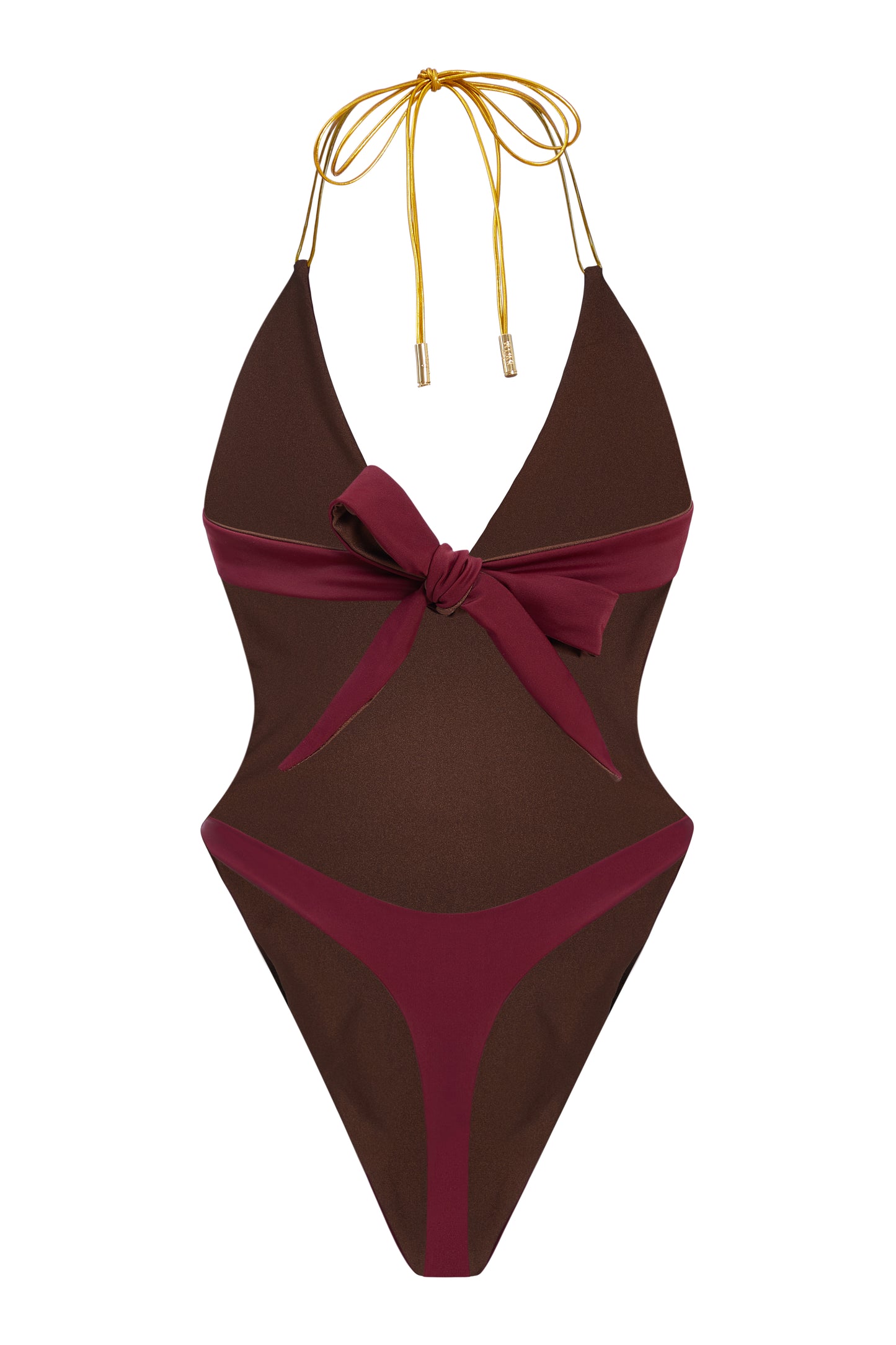 Wine/Chocolate Reversible Monokini