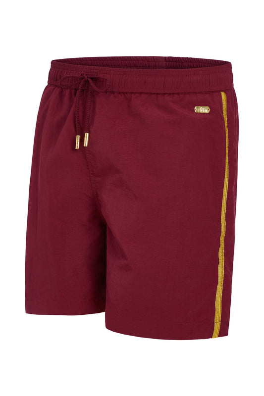 Wine Swim Trunks