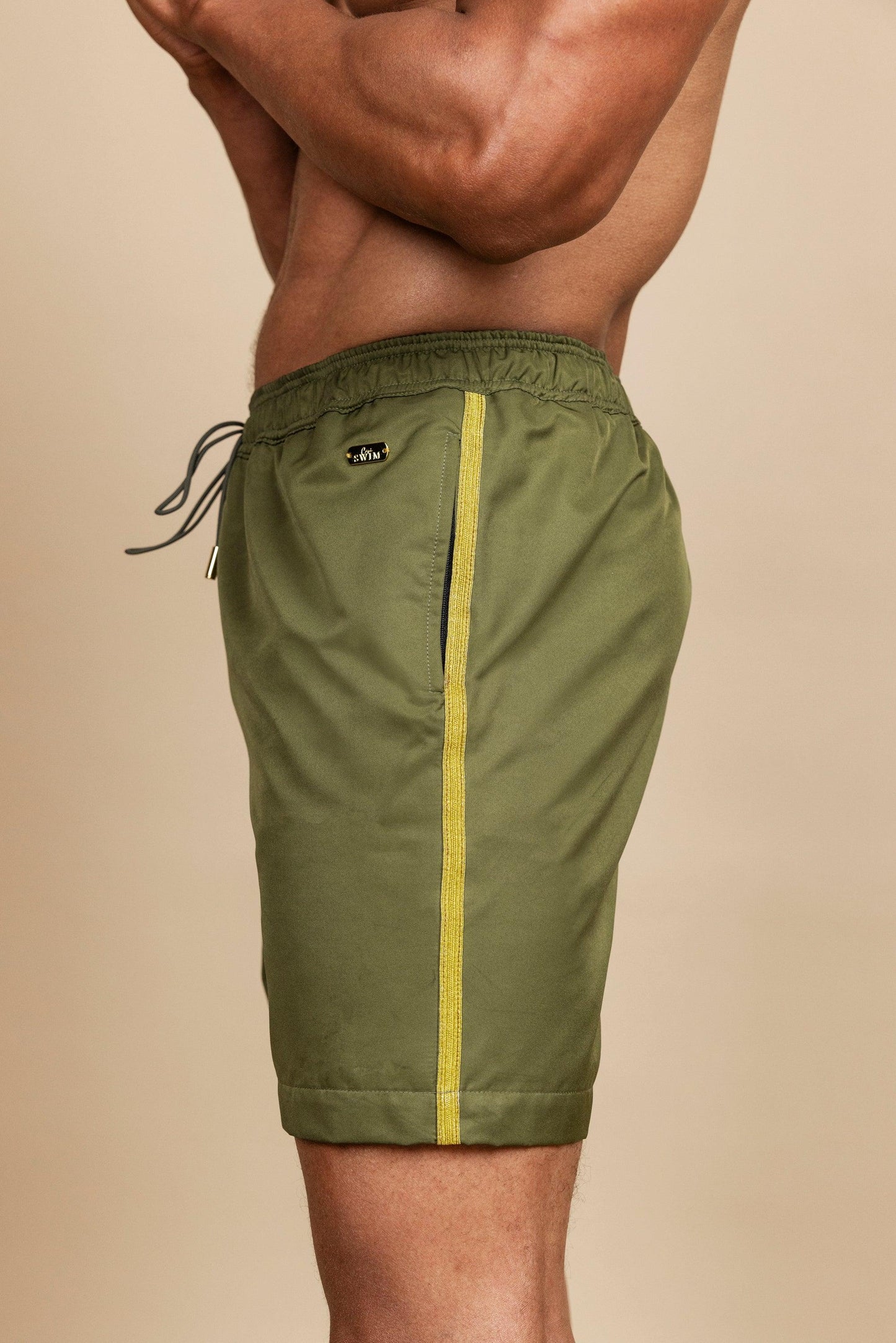 Olive Swim Trunks